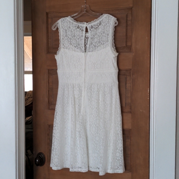 White Lacy Dress, Women's 10 - Picture 4 of 4